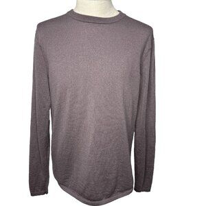 Artefact 100% Merino Wool Sweater Mens L Purple Crewneck Pullover Knit